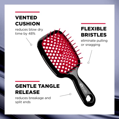 FHI HEAT Unbrush, Red - Detangling Hair Brush Red